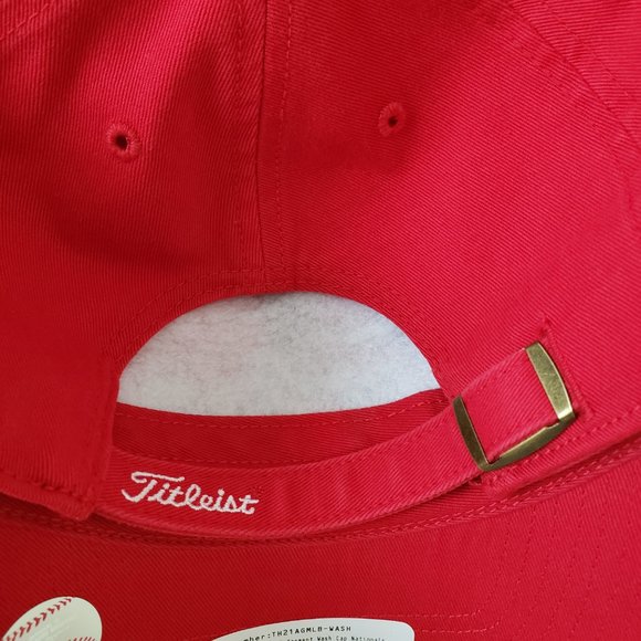 Washington Nationals Hat Cap Strap Back Titleist Golf Red MLB Baseball Mens New - Picture 5 of 9